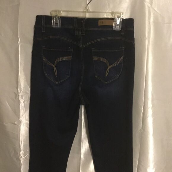 YMI Wanna Betta Butt Dark Wash High Waisted Skinny Jeans 7 - Picture 3 of 4